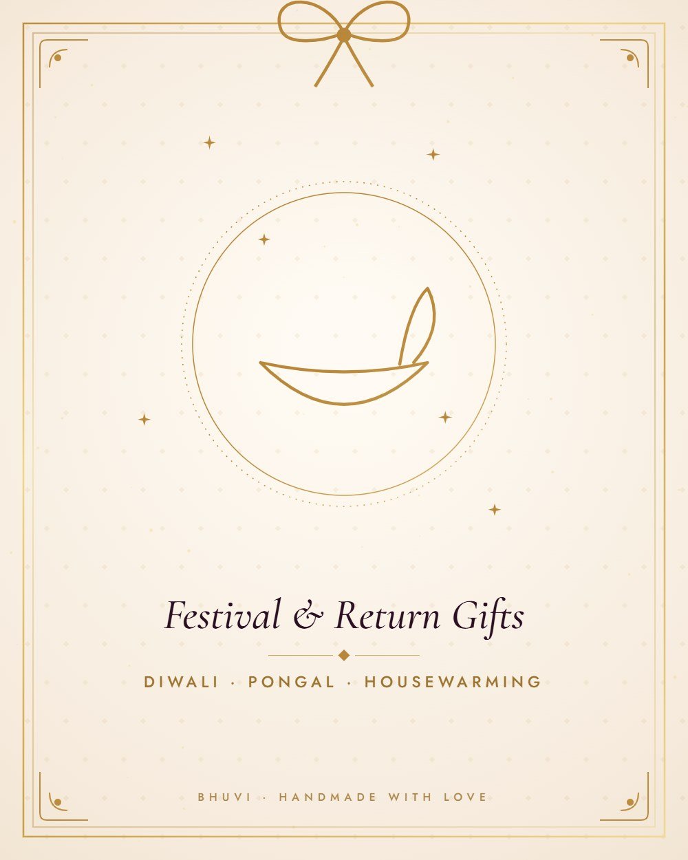 Festival and return gifts handmade by Bhuvi