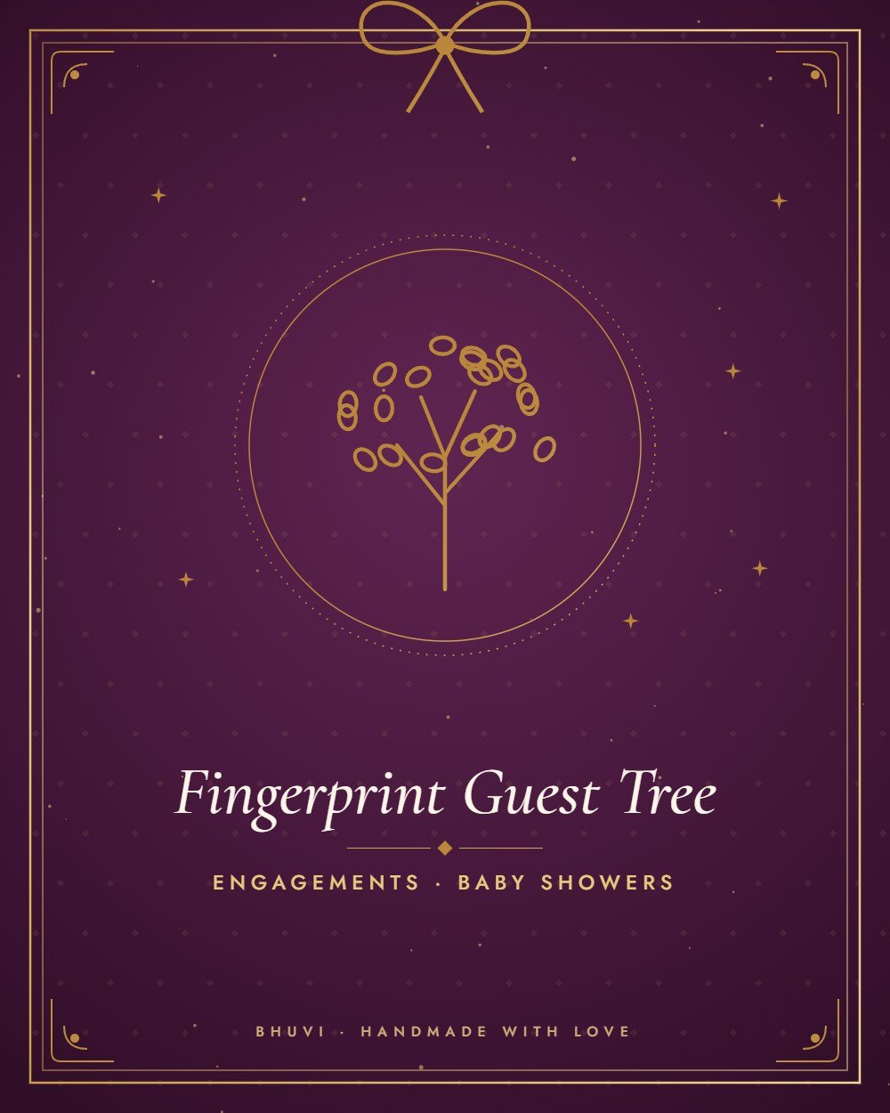 Fingerprint guest tree for engagements and baby showers by Bhuvi