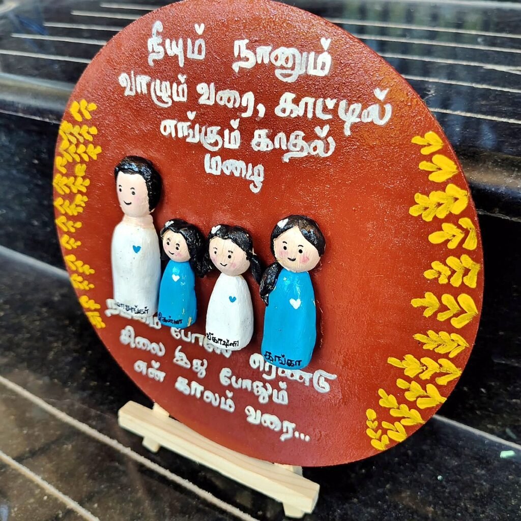 Handmade customised family dolls