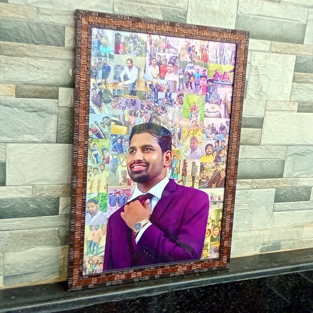 Custom mosaic photo frame