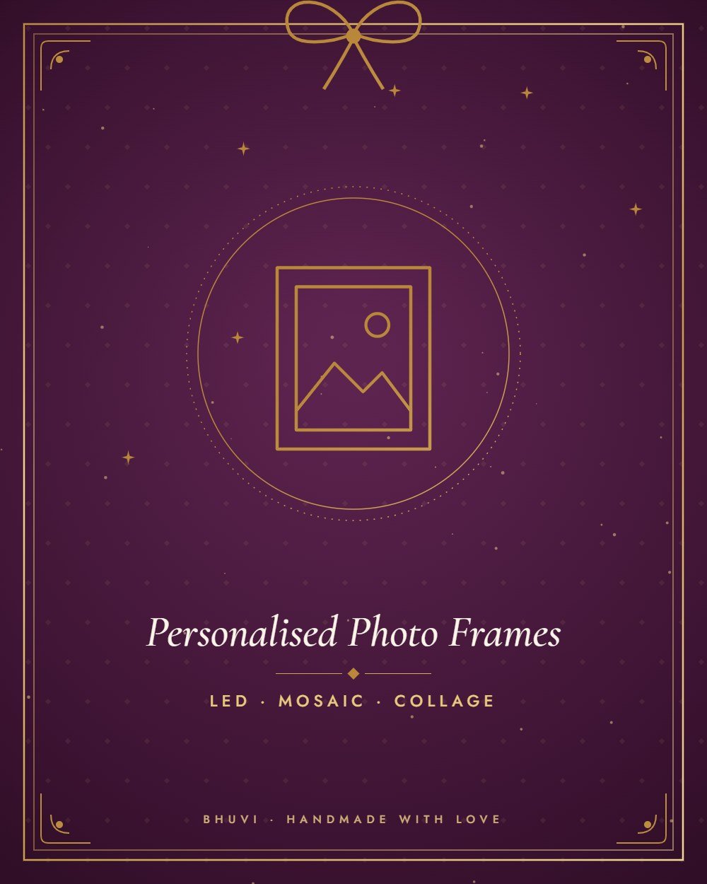 Personalised photo frames – LED, mosaic and collage frames by Bhuvi
