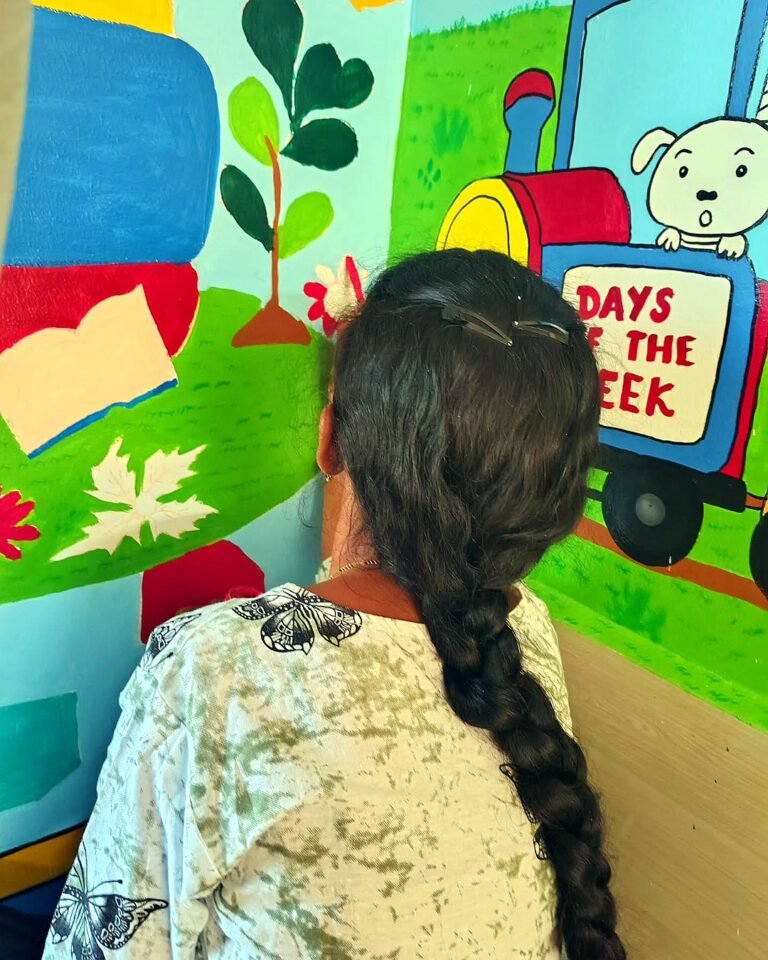 School wall art painted by Bhuvi