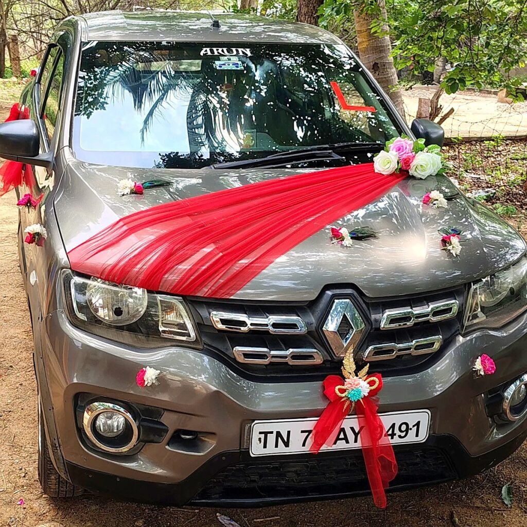 Wedding and reception car decoration