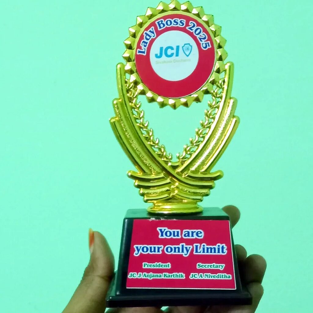 You Are Your Only Limit award – JCI Sivakasi Duchess Lady Boss 2.0